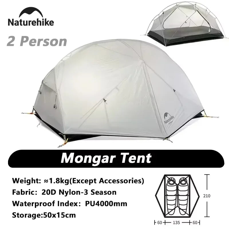 Naturehike Mongar Two Person Ultralight Waterproof Camping Tent