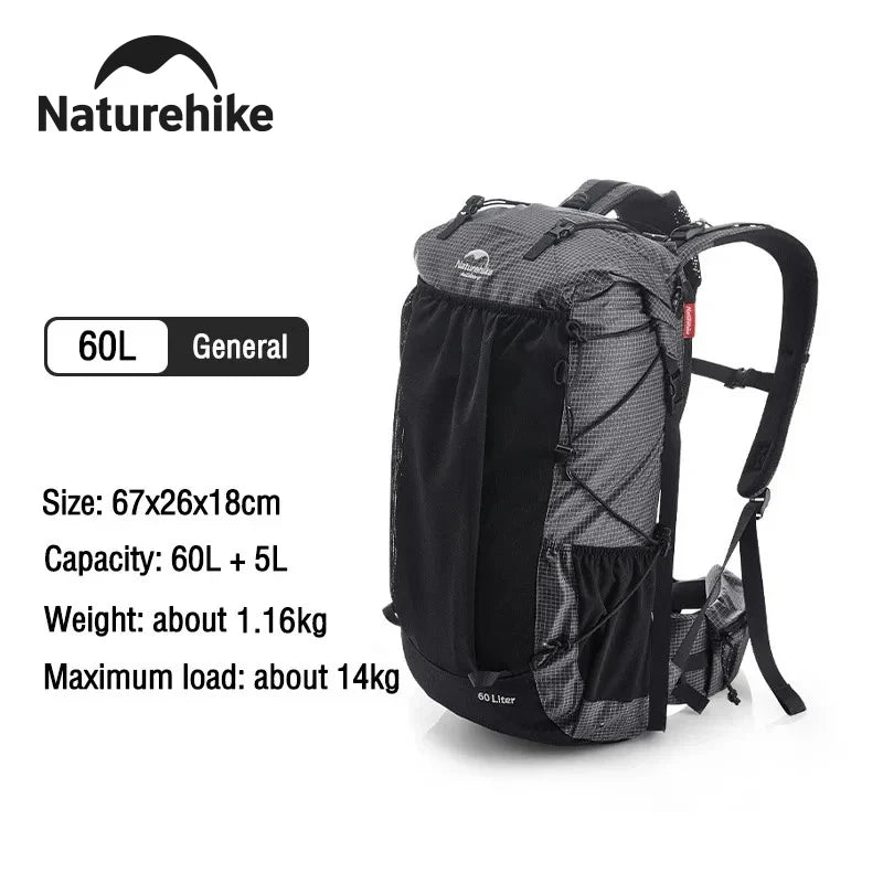 Naturehike Outdoor Hiking Backpack With Waterproof Rain Cover