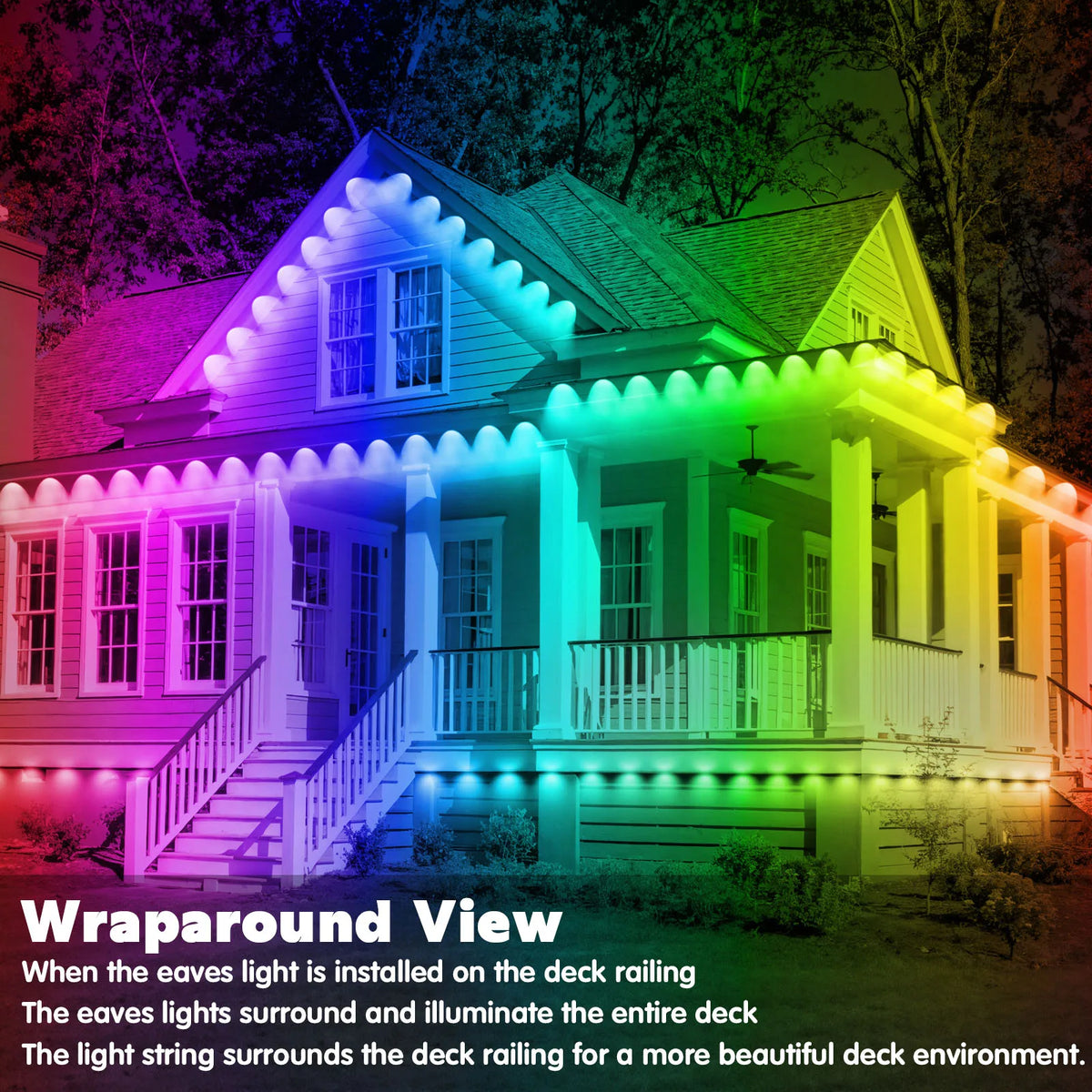 RCUICA Smart RGB Permanent Outdoor Roof Lights With App Control