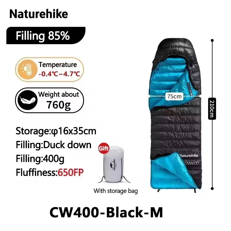 Naturehike Ultralight Duck Down Four Season Sleeping Bag For Hiking