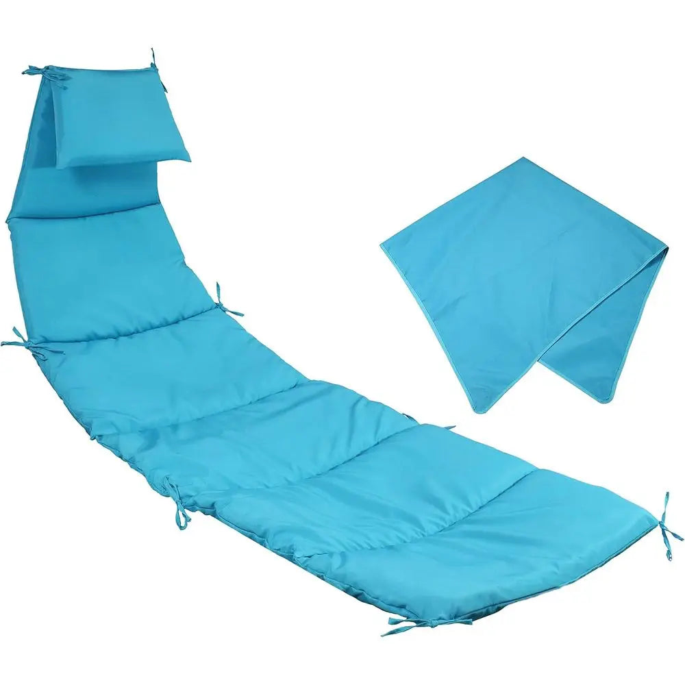 Outdoor Hanging Lounge Chair Replacement Cushion and loating Umbrella abric Only - Curved Swing Chair Cushion Replacement - Teal