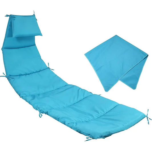 Outdoor Hanging Lounge Chair Replacement Cushion and loating Umbrella abric Only - Curved Swing Chair Cushion Replacement - Teal