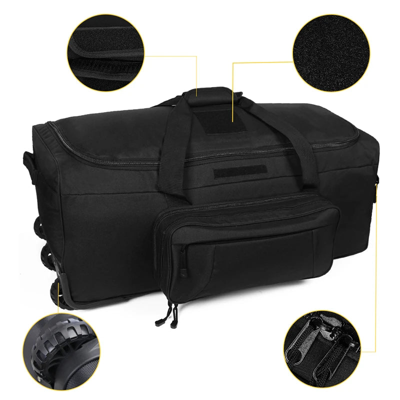 Q Tactical Rolling Duffel Bag For Camping And Travel