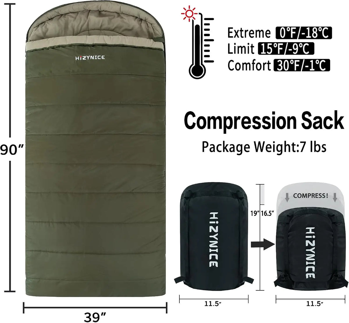 XXL Adult Sleeping Bags for Cold Weather