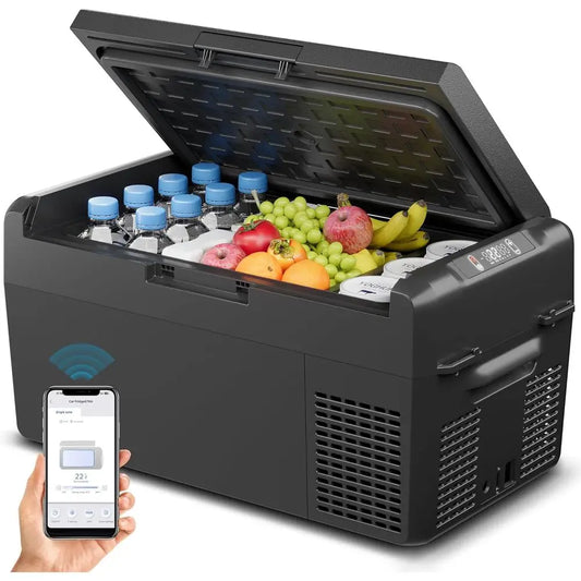 12 Rerigerator - 21QT(20L) Portable reezer, Electric Cooler or Car Truck RV Van Camping & Road Trip, ast Cooling ridge with 12/2