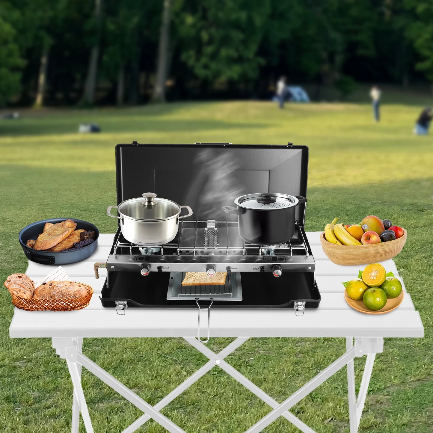 None 4.5kW Gas Camping Stove For Outdoor Cooking Grilling