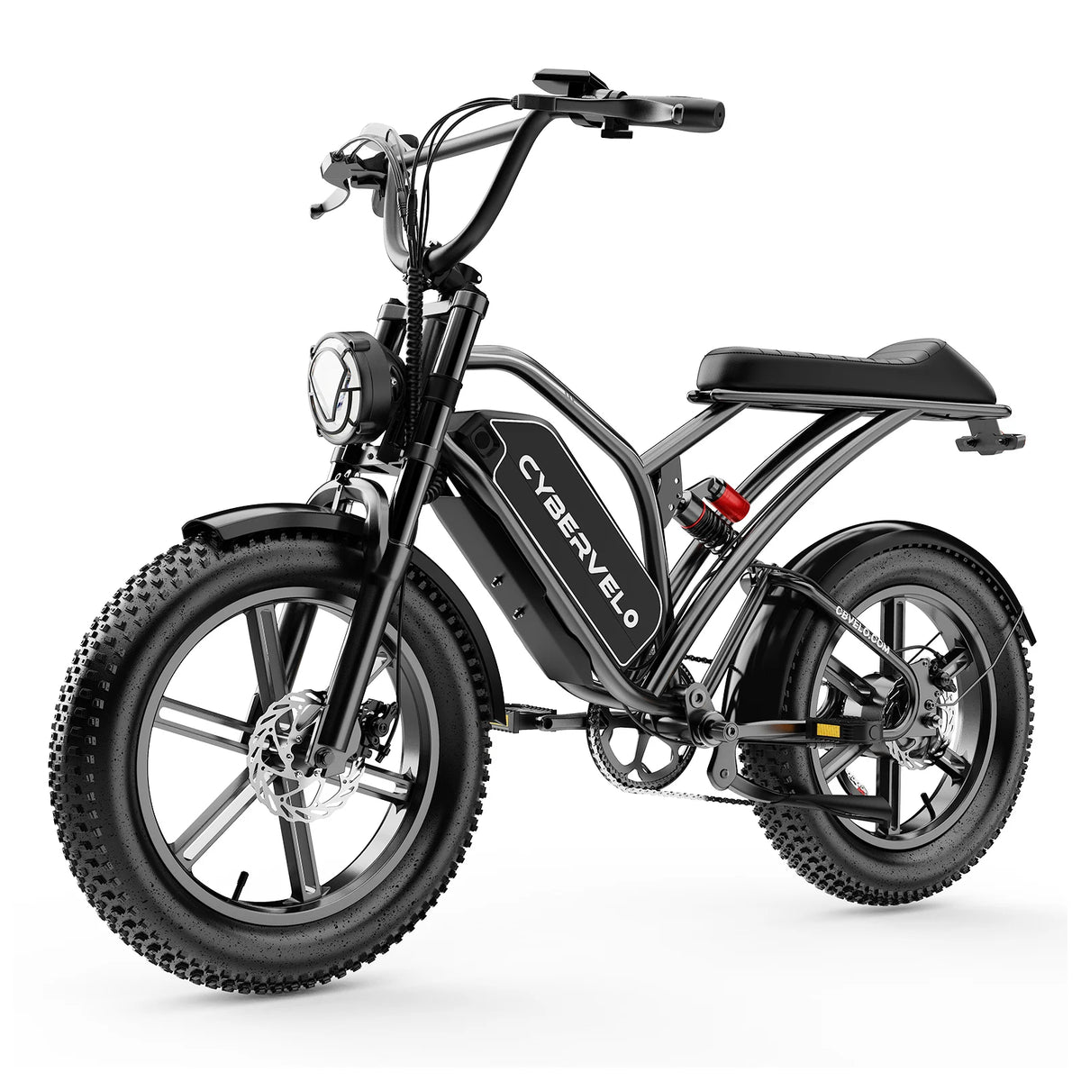 Cybervelo 1000W Electric Bike for Adults 20 Inch Fat Tire 48V All-Terrain E-Bike with Removable 20AH/30AH Battery 30MPH Speed EK11
