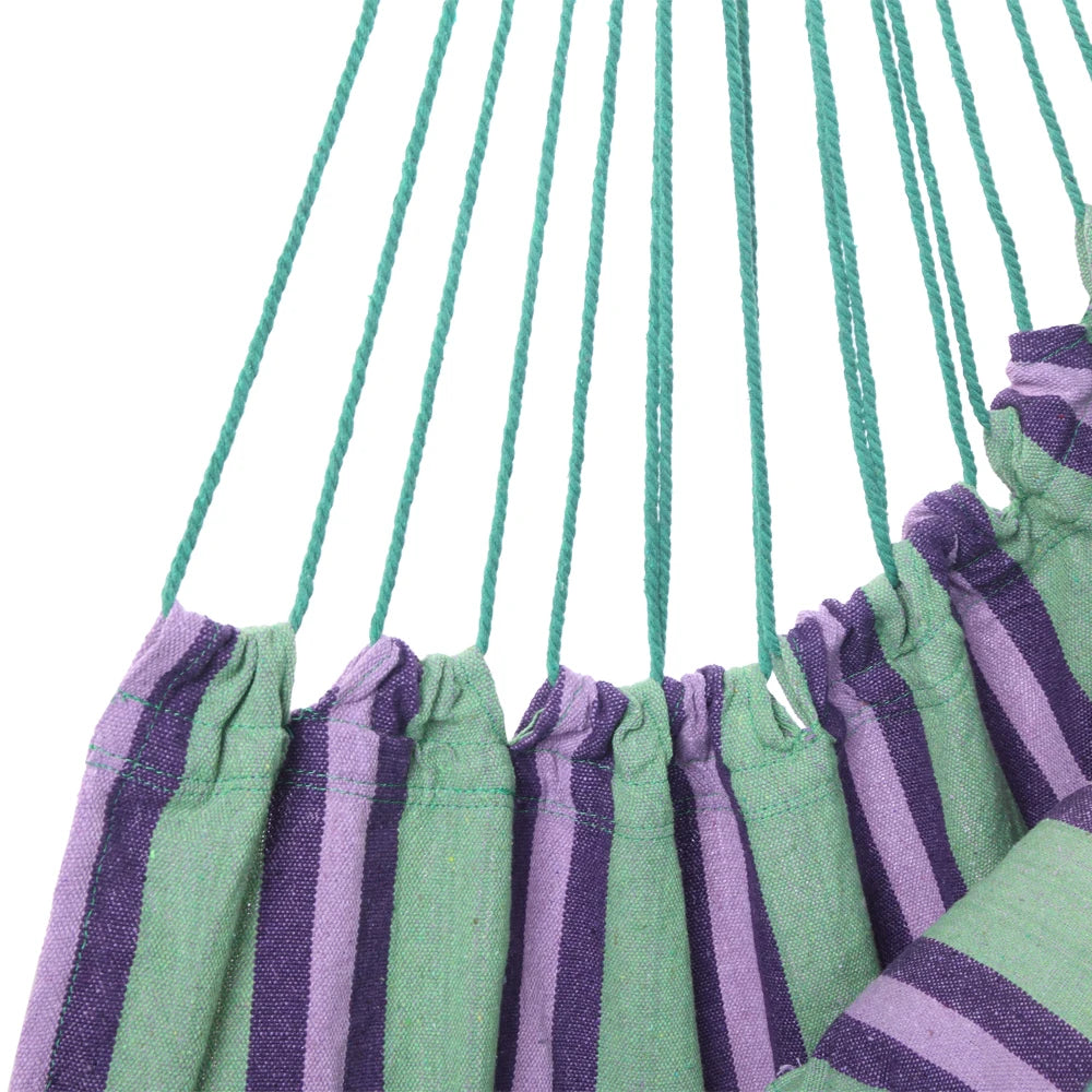 Outdoor Hanging Rope Chair With Soft Pillows For Garden