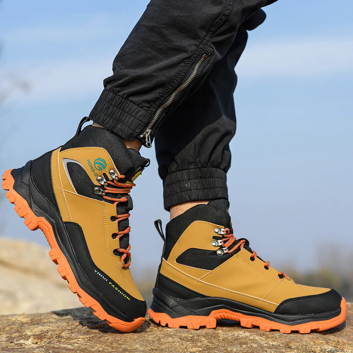 VEIGAR Men's Protective Steel Toe Safety Work Boots