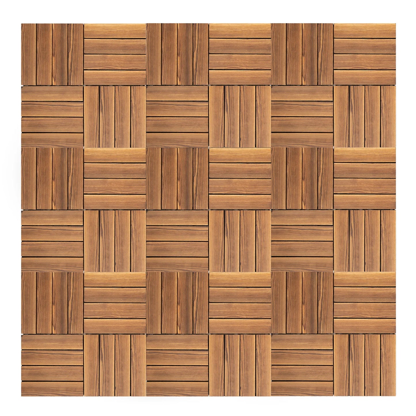 Waterproof Wood Plastic Composite Interlocking Deck Tiles For Outdoor Patios
