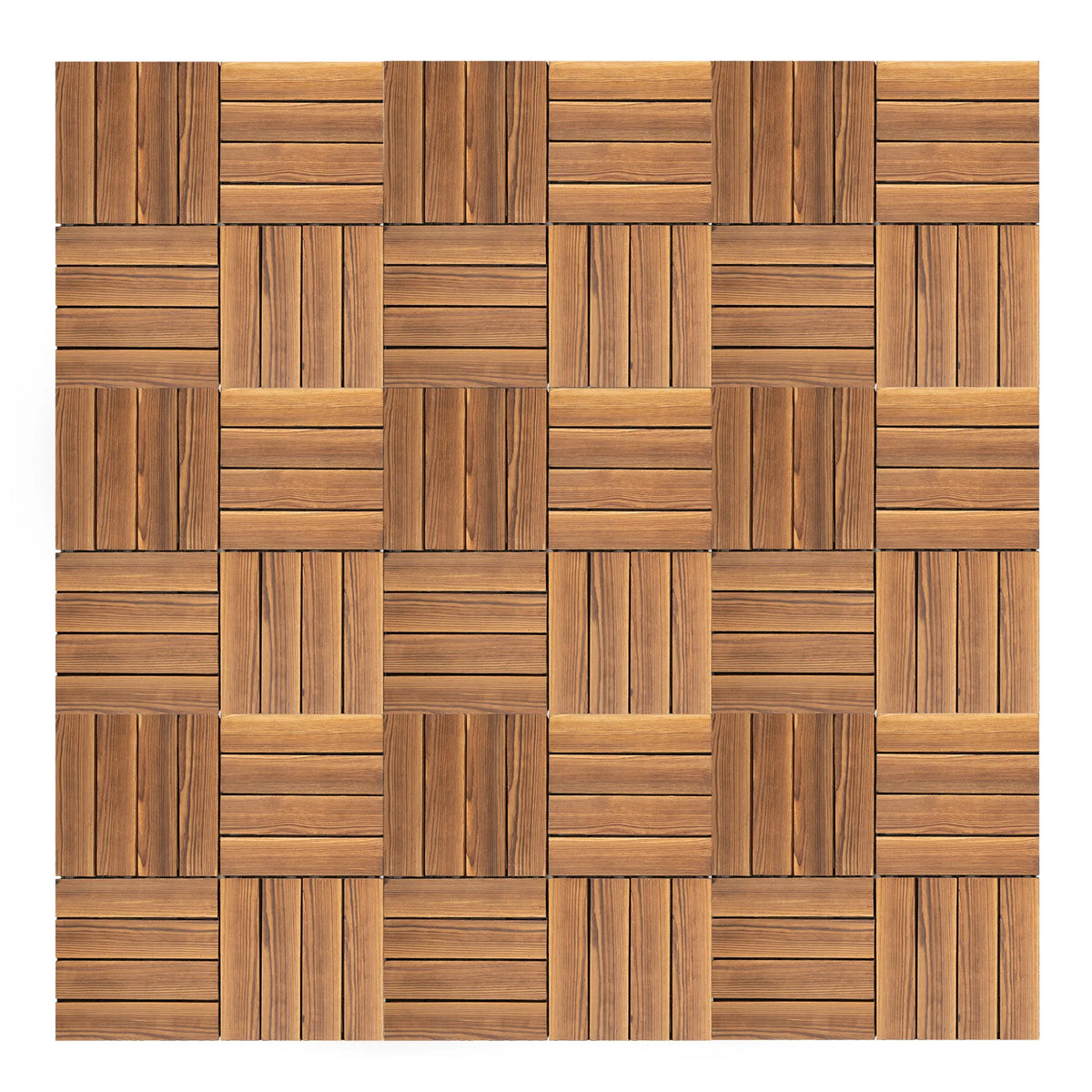 Interlocking Composite Decking Tiles For Outdoor Patio Gardens