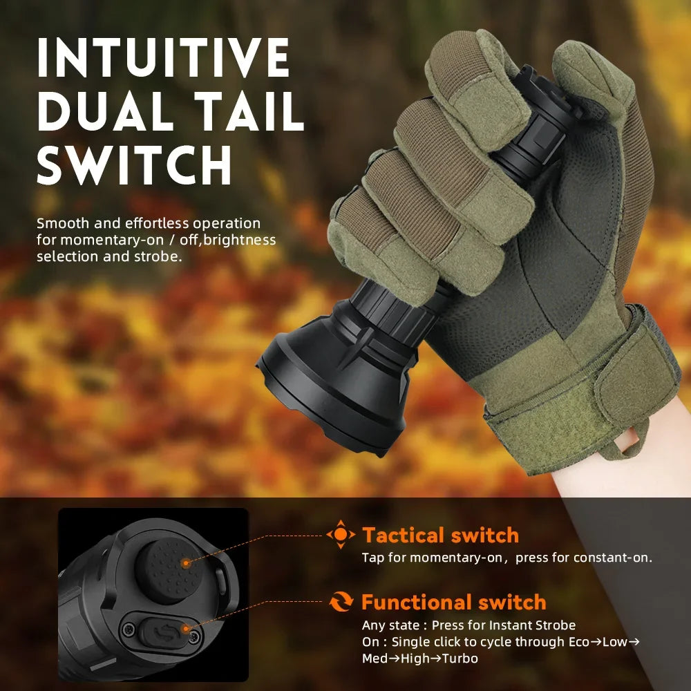 Sofirn SF26 Tactical Flashlight 2000 Lumens Type C Rechargeable
