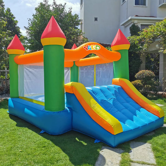 Inflatable Bounce House With Slide For Outdoor Backyard Use