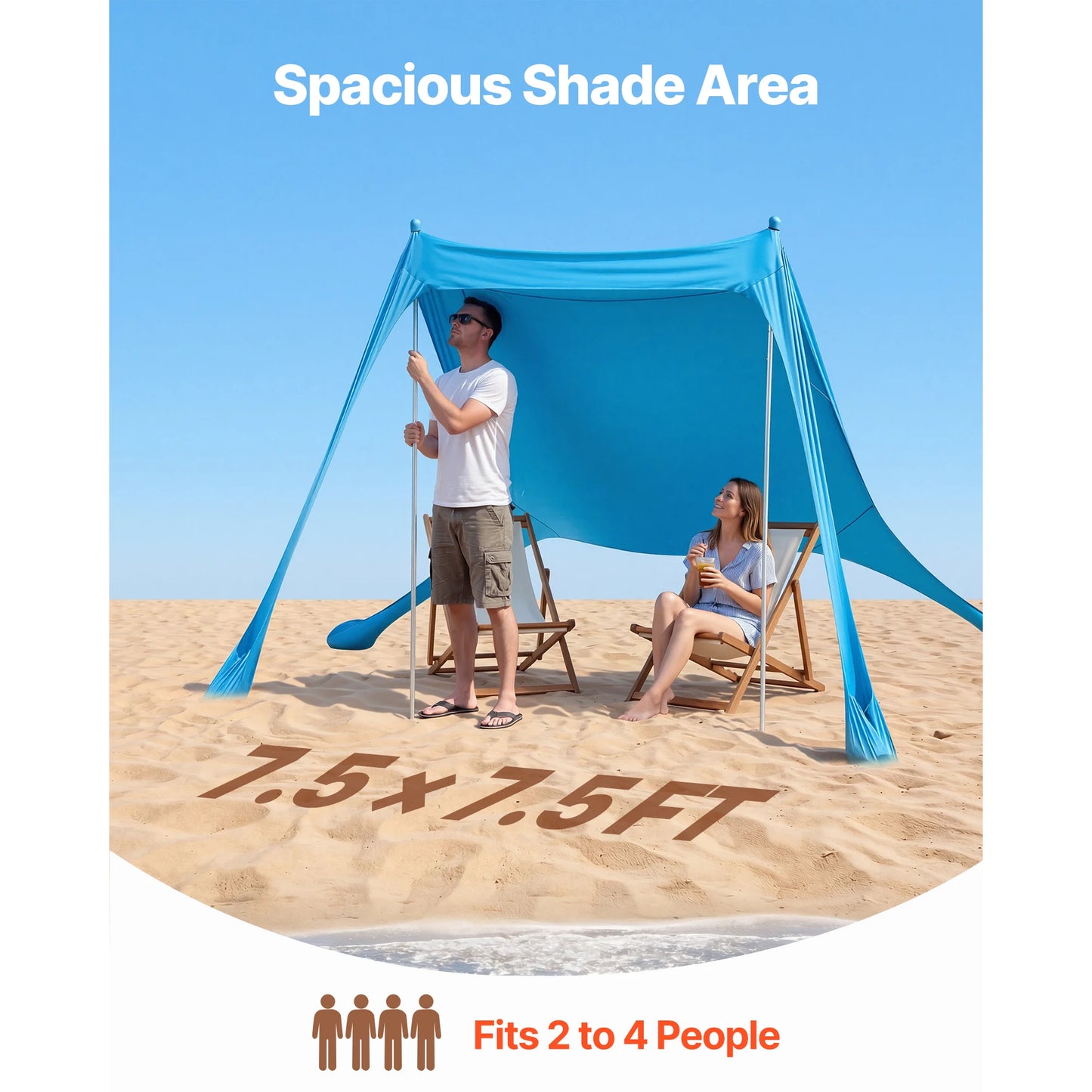 SucceBuy Portable Pop Up Beach Tent With UPF50 Sun Protection