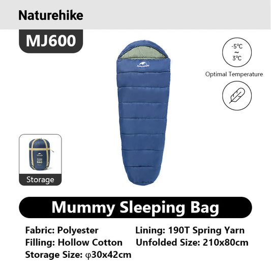 Naturehike Ultra Winter Mummy Sleeping Bag MJ300 MJ600 for Adults