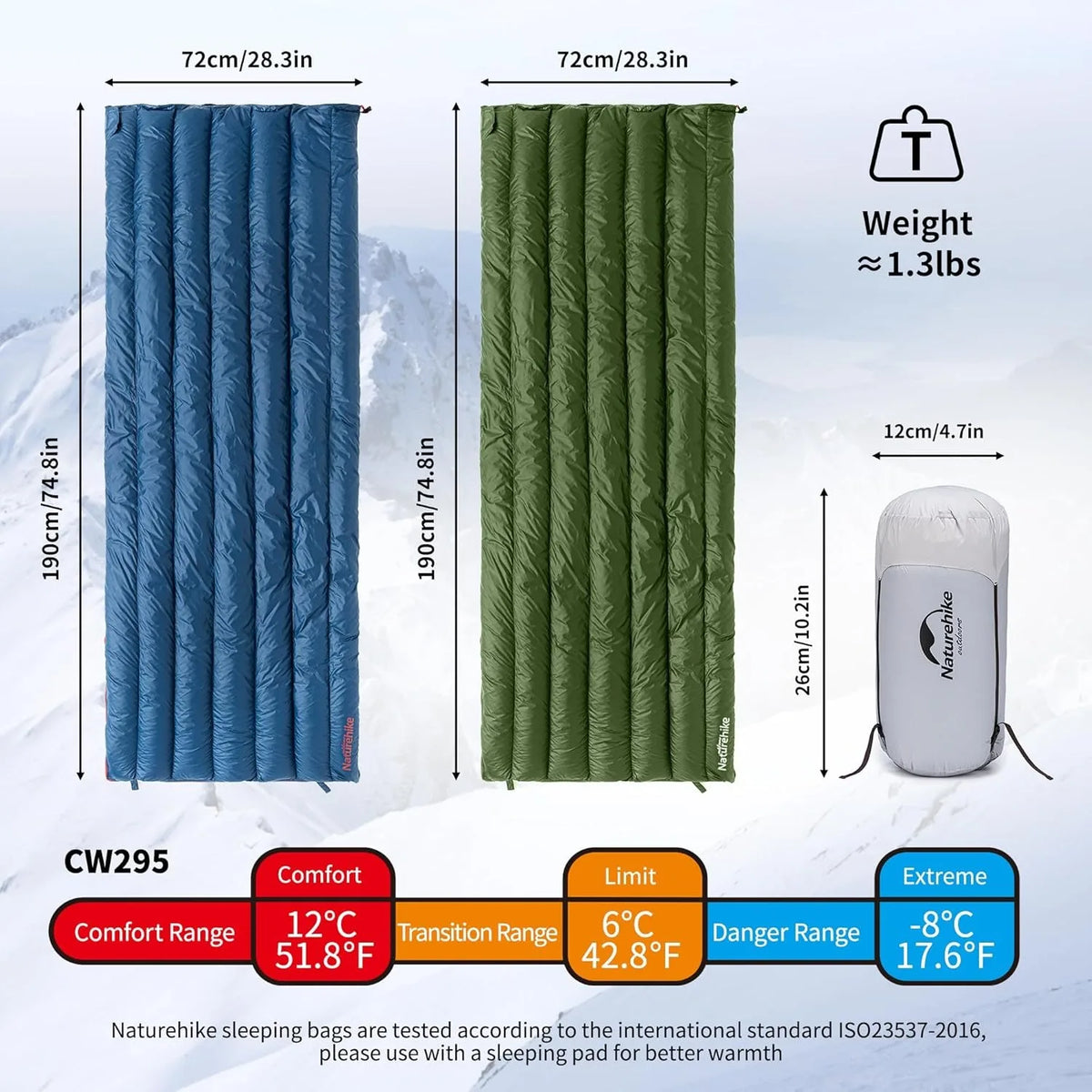 Naturehike Ultralight Duck Down Sleeping Bag For Backpacking and Camping