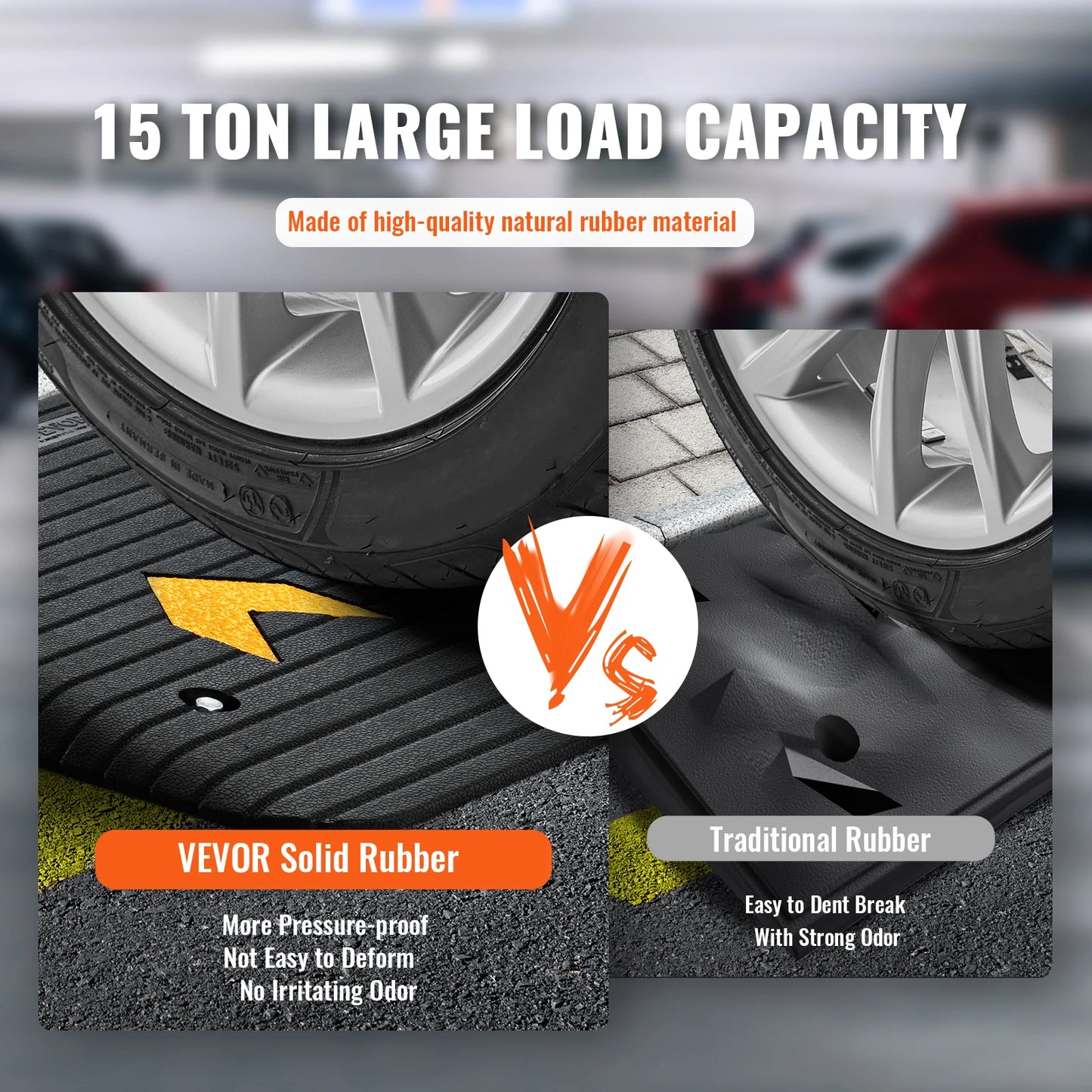 SucceBuy Portable Non-Slip Rubber Driveway Curb Ramps