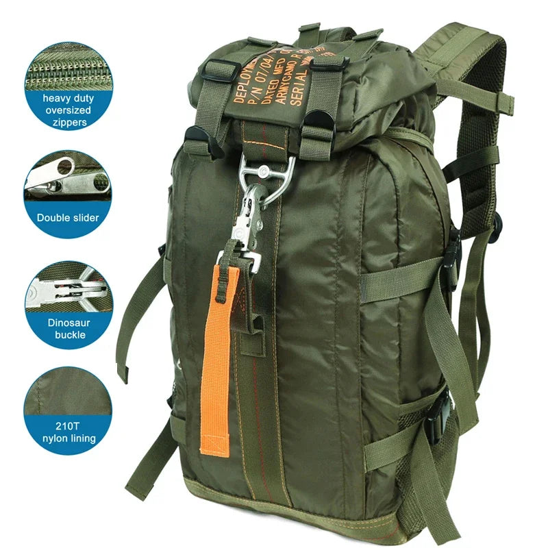 LQARMY Lightweight Hiking Backpack Durable Nylon Daypack For Travel