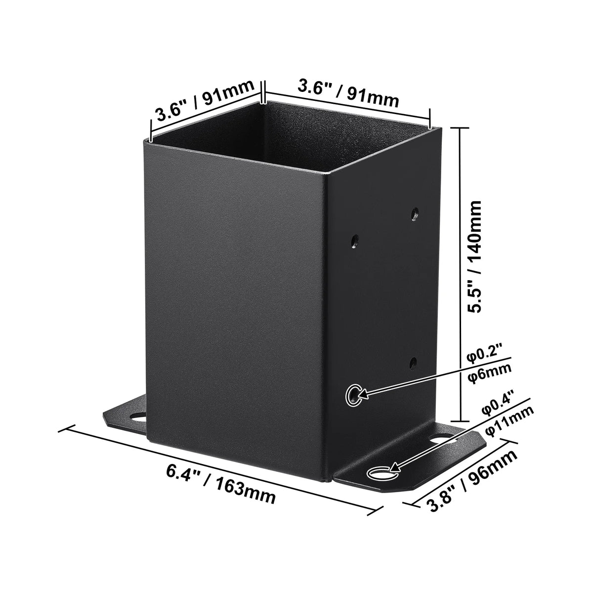 Sturdy Carbon Steel Post Base Brackets for Outdoor Deck Projects