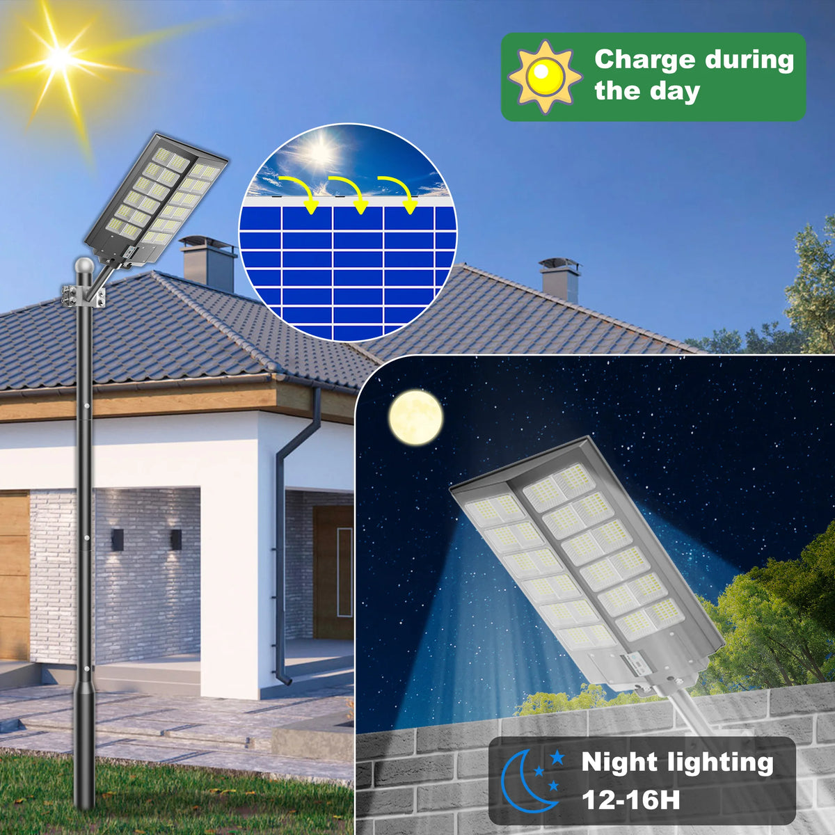 Solar Street Light With Motion Sensor And Remote Control