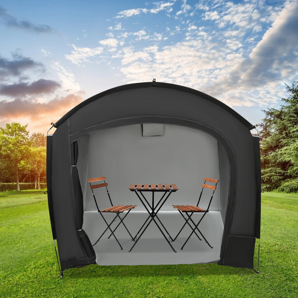 Portable Waterproof Bicycle Storage Shelter with Oxford Fabric Cover