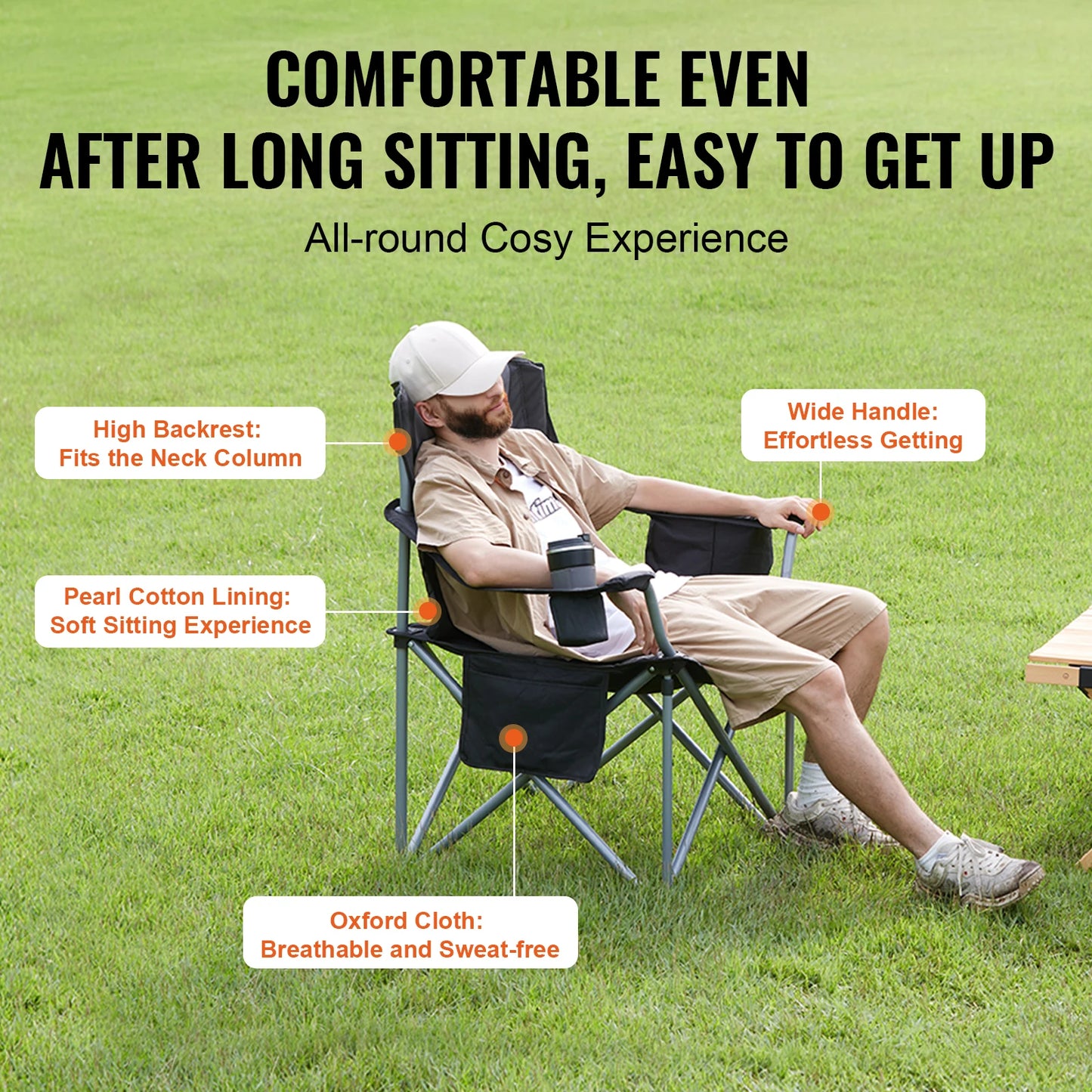 SucceBuy Ultralight Outdoor Camping Chair For Beach Hiking And Fishing