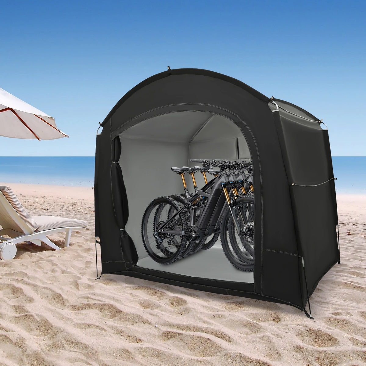 Portable Waterproof Bicycle Storage Shelter with Oxford Fabric Cover