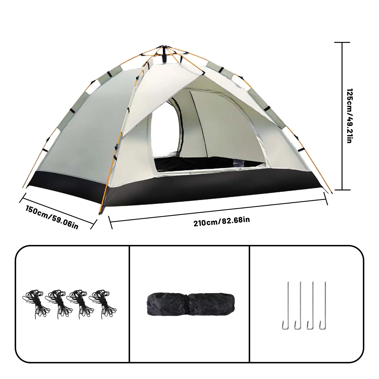 Pakicetus Quick Automatic Sunshade Tent For 3-4 People