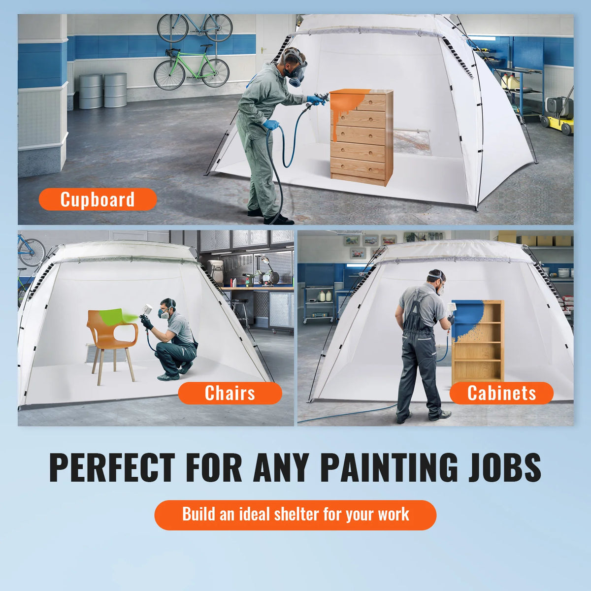 SucceBuy Portable Spray Paint Booth Shelter For DIY Projects