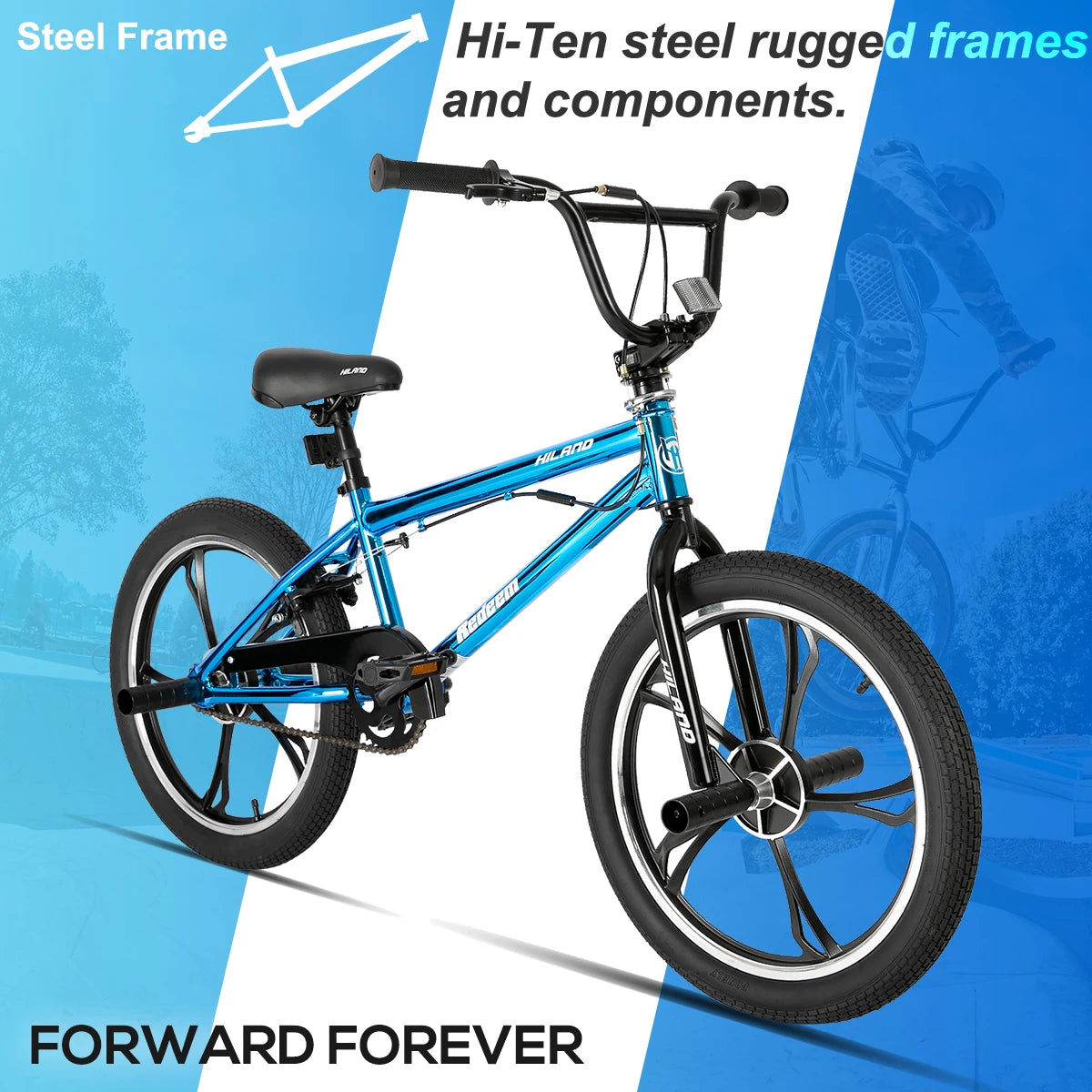 Hiland Kids Freestyle BMX Bike With Rotor And Four Pegs
