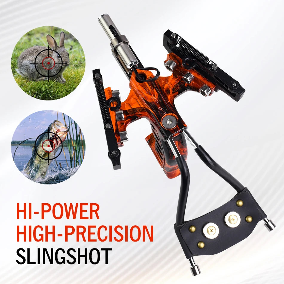 Aluminum Alloy Laser Slingshot With Rubber Bands for Target Practice