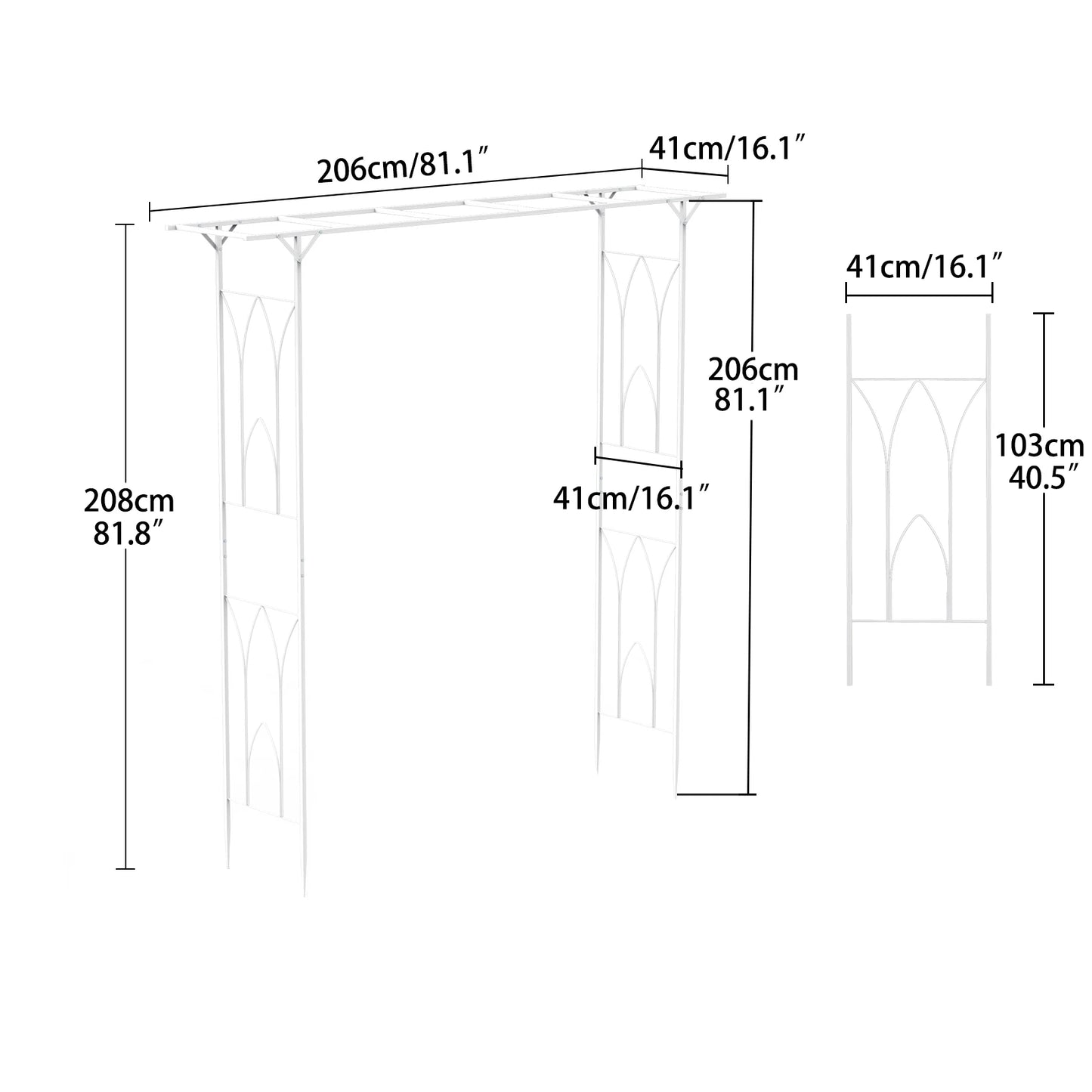 Metal Garden Arch Arbor For Outdoor Wedding And Pergola Trellis