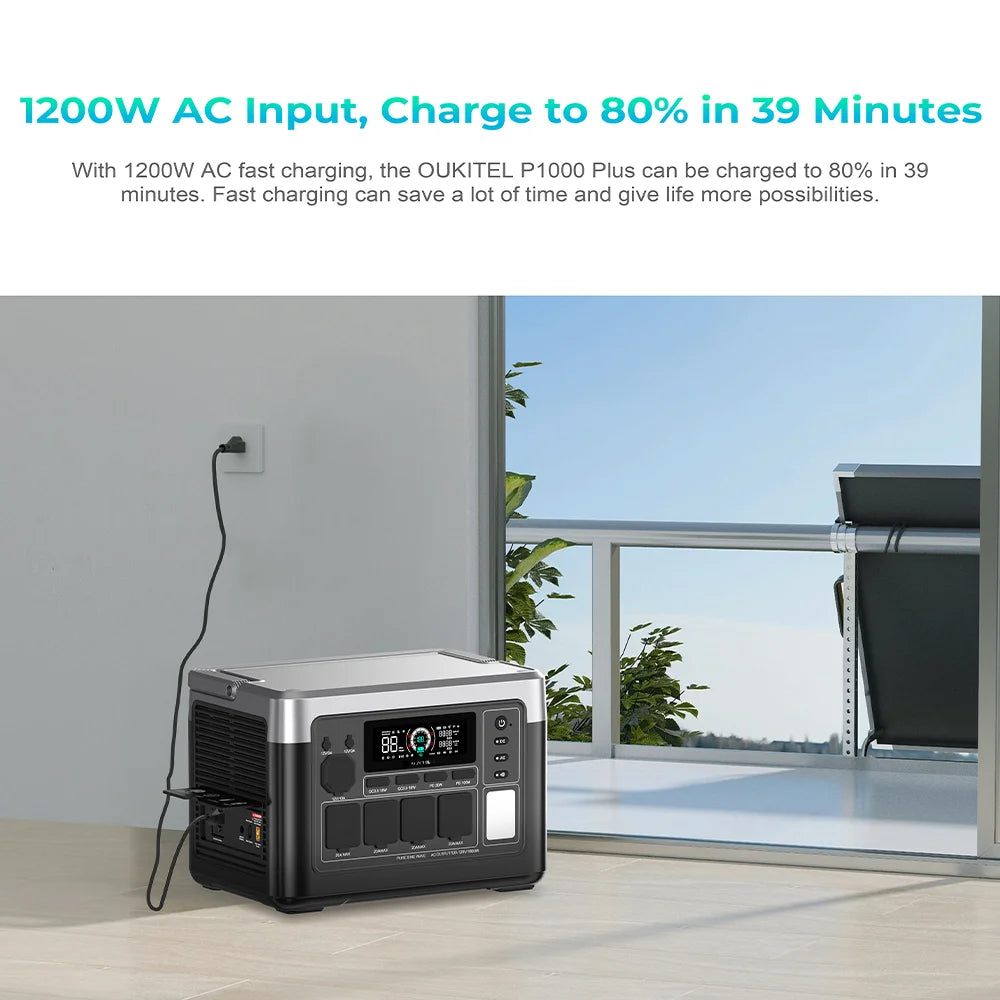 Oukitel P1000 Plus Portable Power Station 1024Wh Solar Generator