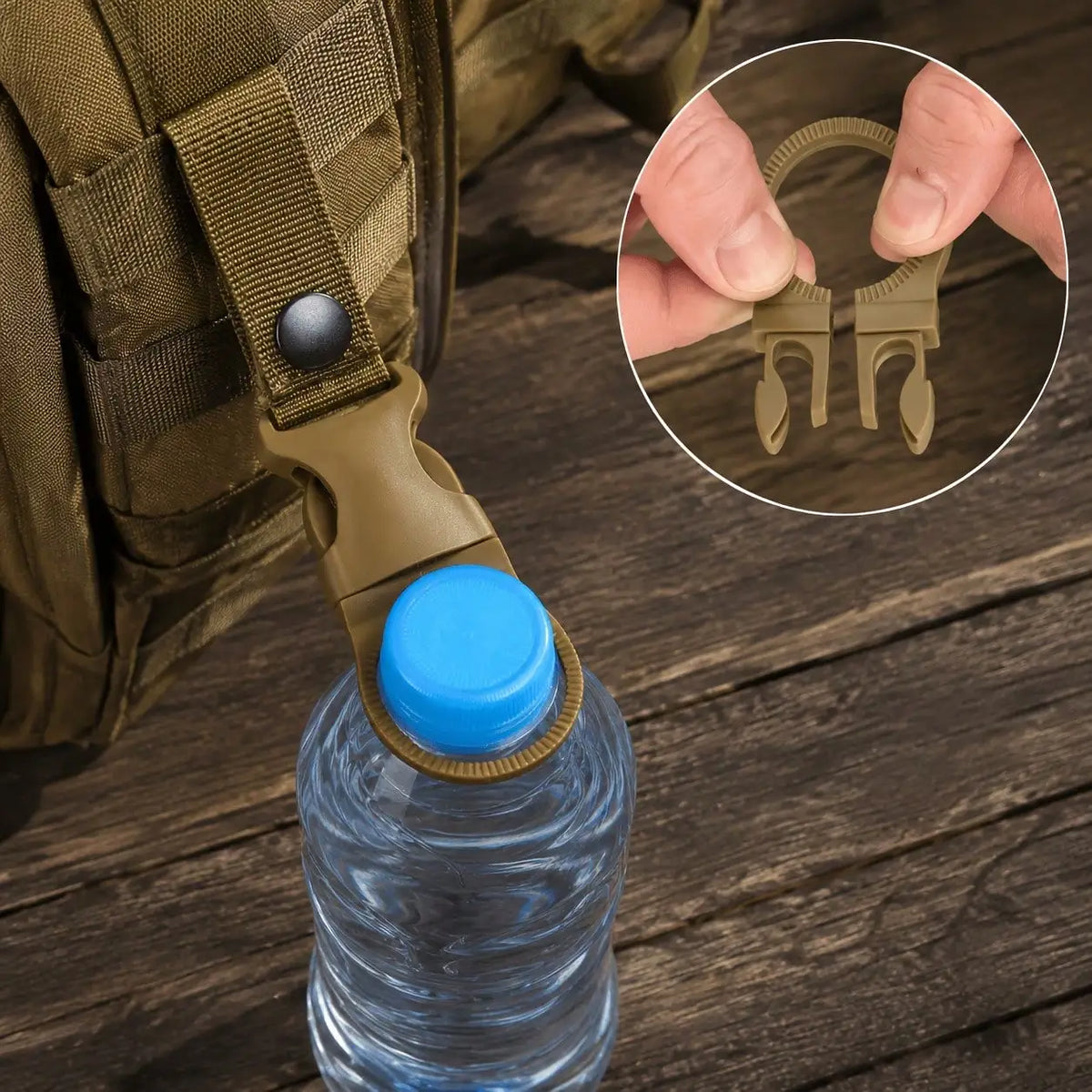 Portable Hiking Water Bottle Carrier Clips for Camping and Travel