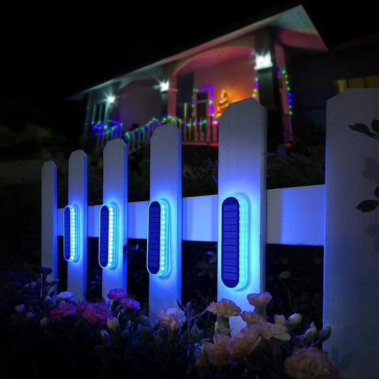 Solar Led Deck Lights Four Pack Waterproof Outdoor Automatic Control