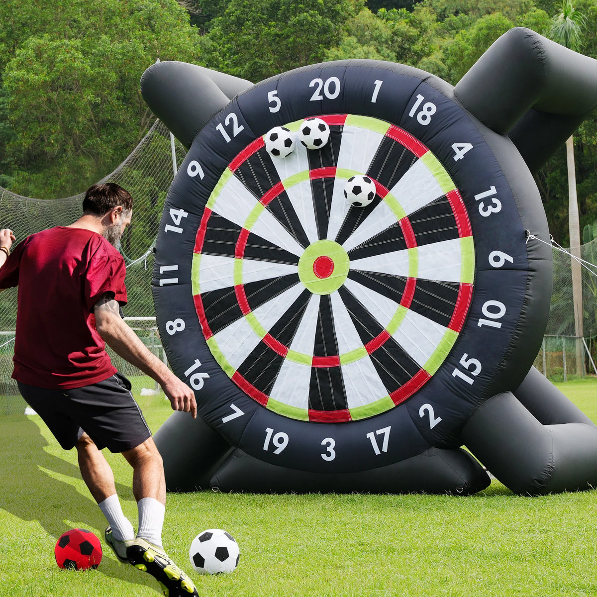 KING INFLATABLE Inflatable Soccer Dart Board for Outdoor Games