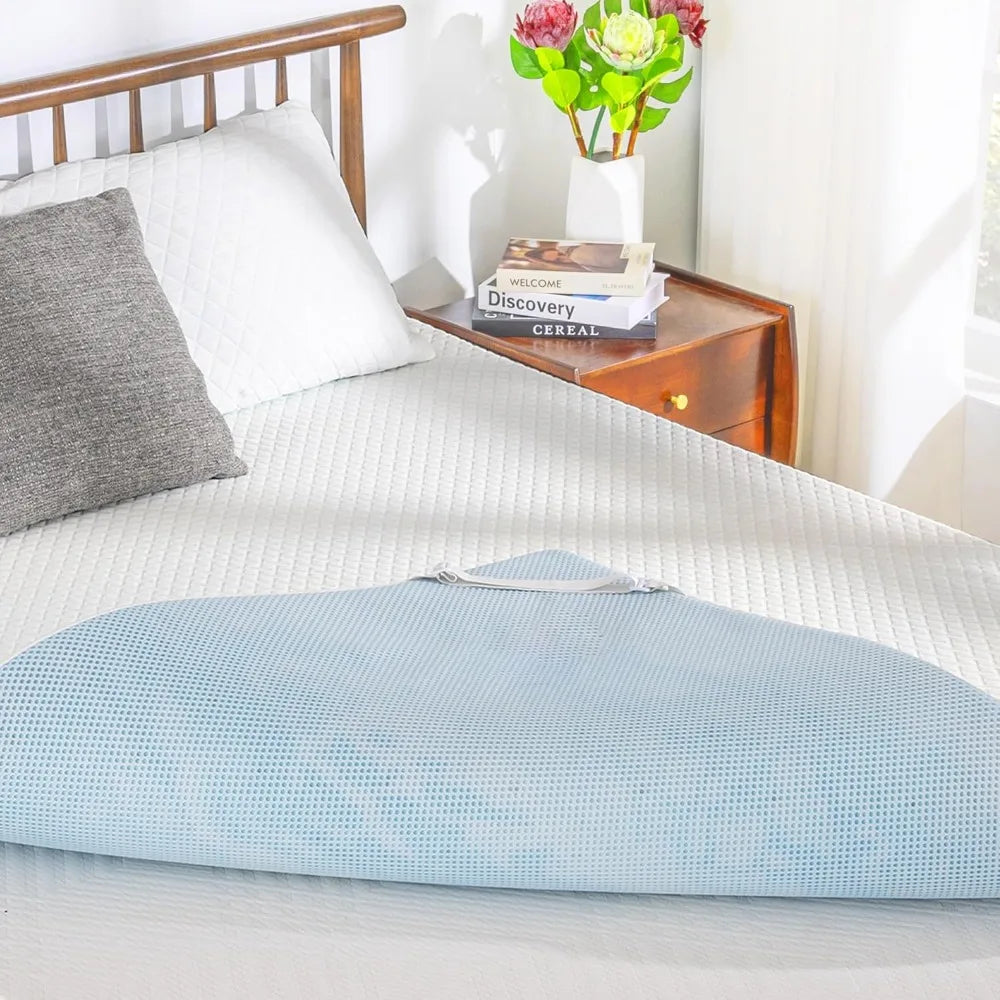 Gel Memory Foam Mattress Topper, 3 Inch Full With Removable Breathable Soft Cover, Cooling Bed Topper For Comfort Body Suppo