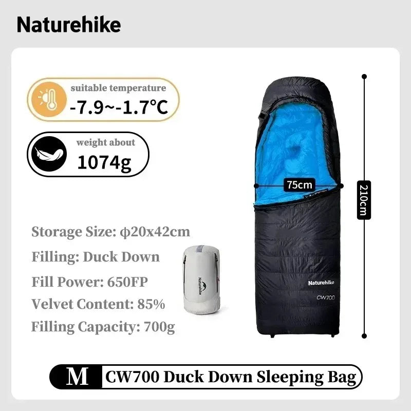 Naturehike Ultralight Duck Down Four Season Sleeping Bag For Hiking