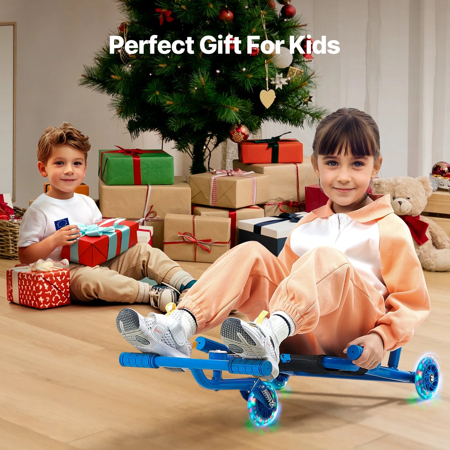SucceBuy Ride On Scooter Zig Zag Motion Drifting Toy
