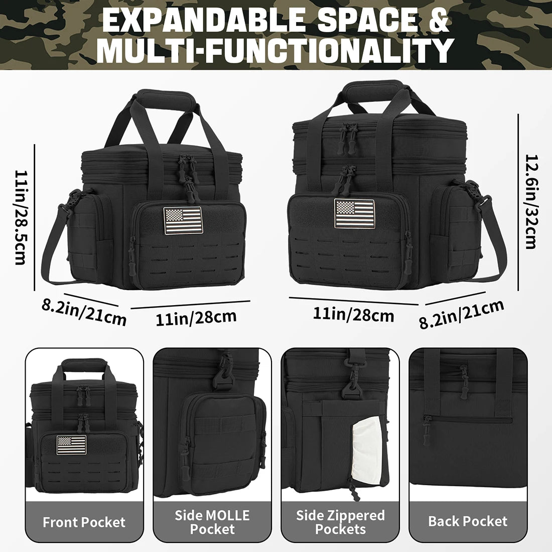 Refire Gear Tactical Insulated Lunch Bag Leakproof Expandable Cooler