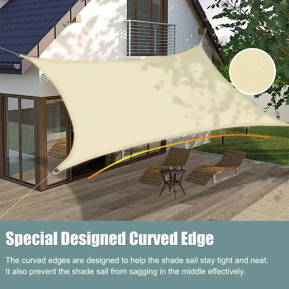 Waterproof Outdoor Shade Sail Canopy For Garden Patio