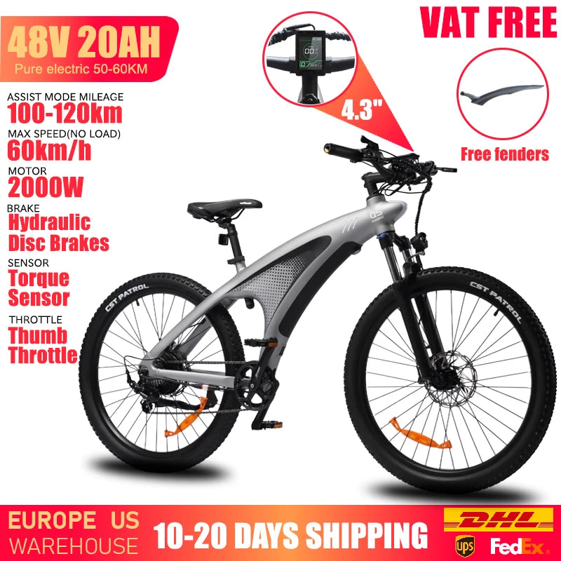 Huanqi Q5 1000W Adult Electric Bike Aluminum Frame
