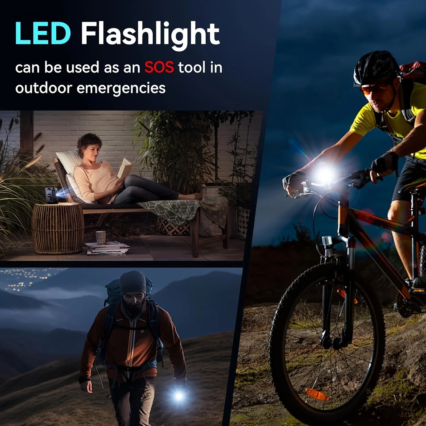 10000mAh Portable Rechargeable Waist Fan For Travel With Led Light