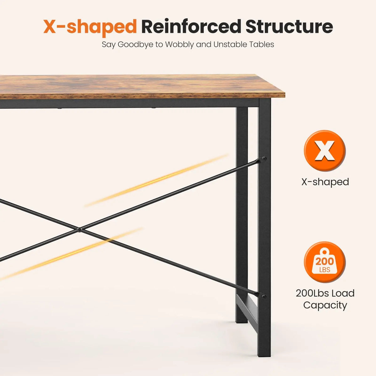 JHK Modern Computer Desk With Two Drawers For Home Office