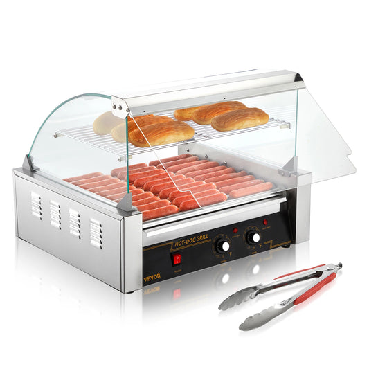 SucceBuy  5/7/11 Commercial Hot Dog Roller Electric Sausage Maker Barbecue Grill Machine for Camping Party Home Appliance 110V