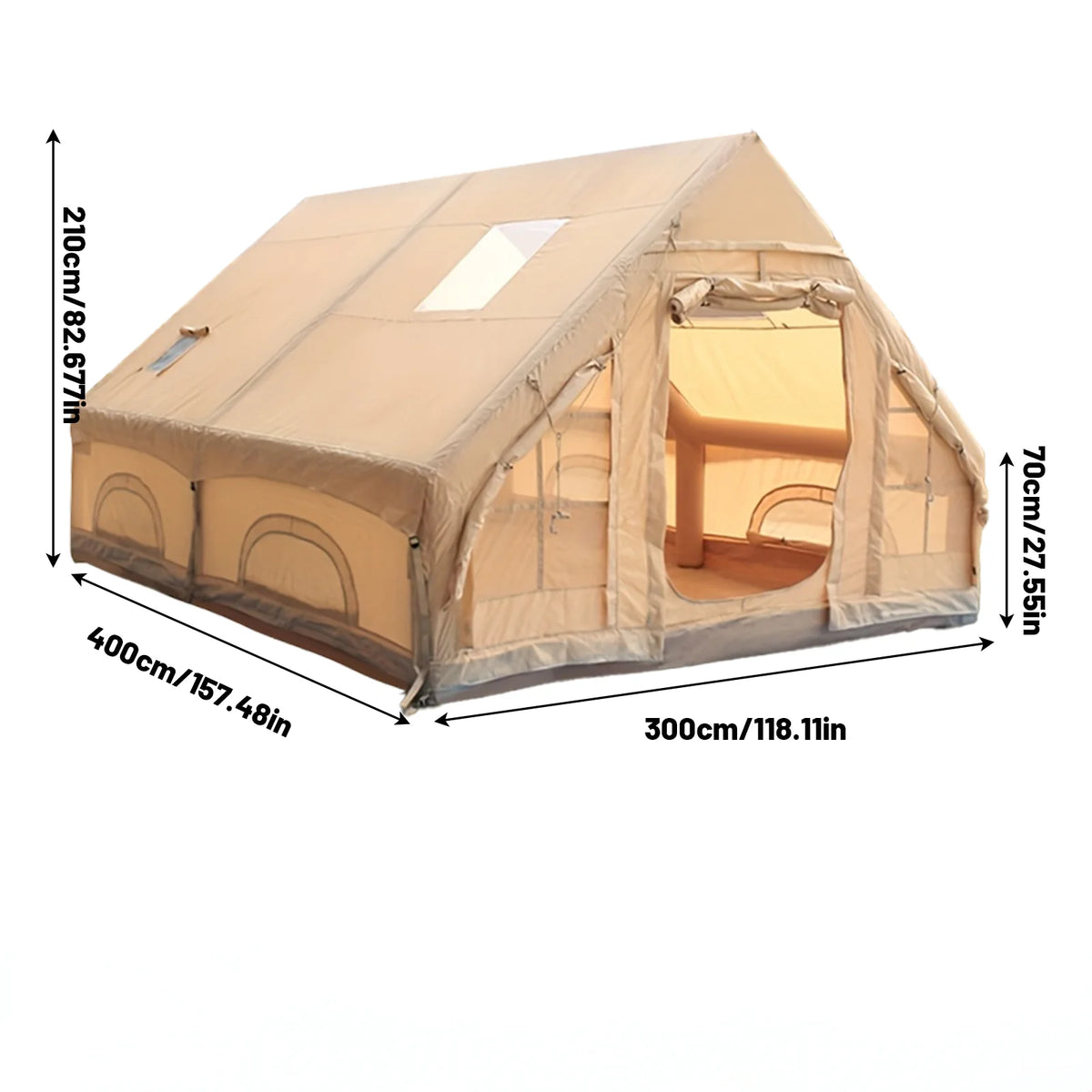 Pakicetus Quick Setup Inflatable Camping Tent With Waterproof Shelter