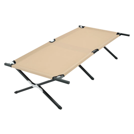 JHK Portable Folding Camping Marching Bed 300 LBS Capacity Collapsible Camping Cot Lounge Chair 73' X 36' Sleeping Cot Sturdy Frame for Outdoor Makeshift Bed