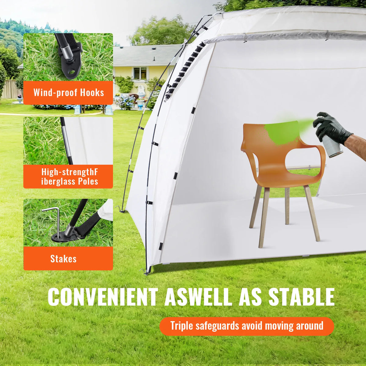 SucceBuy Portable Spray Paint Booth Shelter For DIY Projects