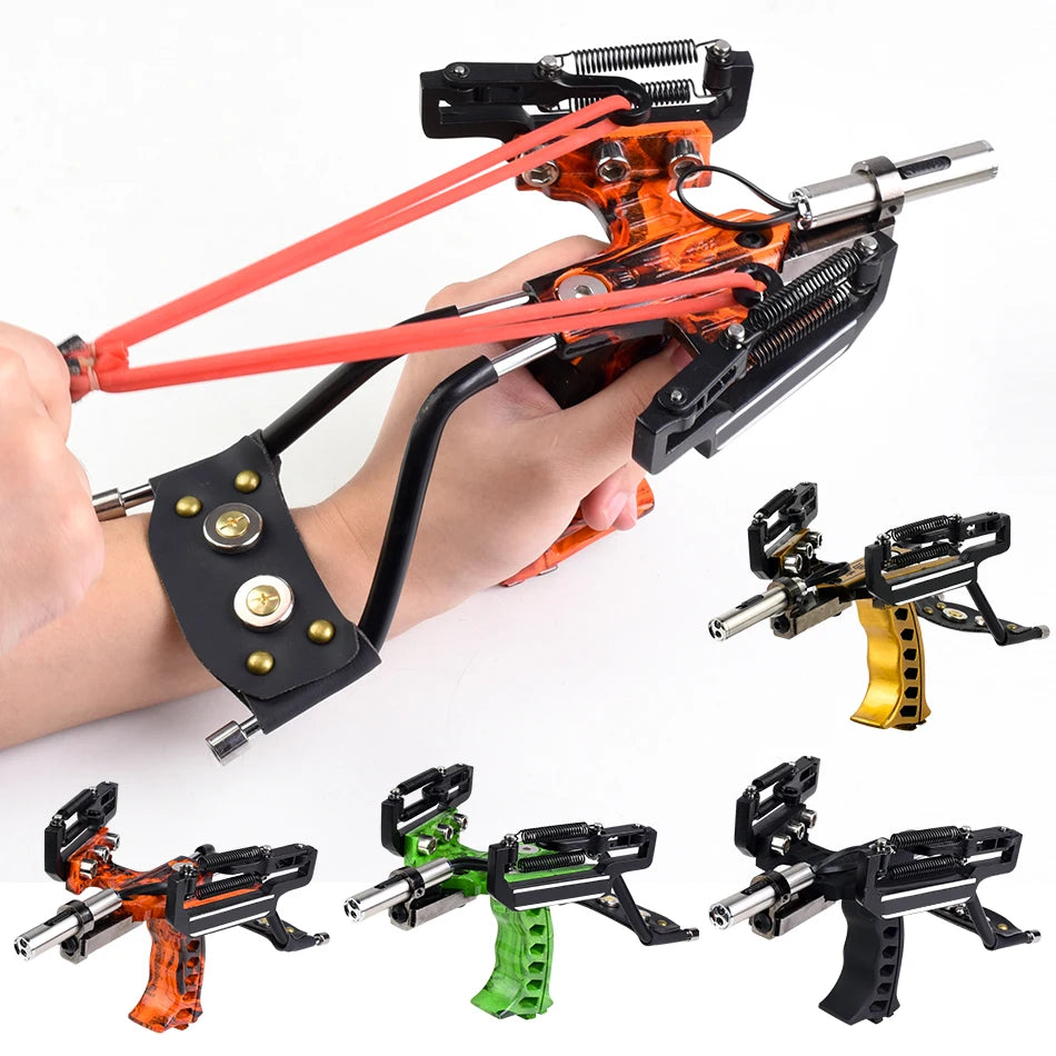 Aluminum Alloy Laser Slingshot With Rubber Bands for Target Practice