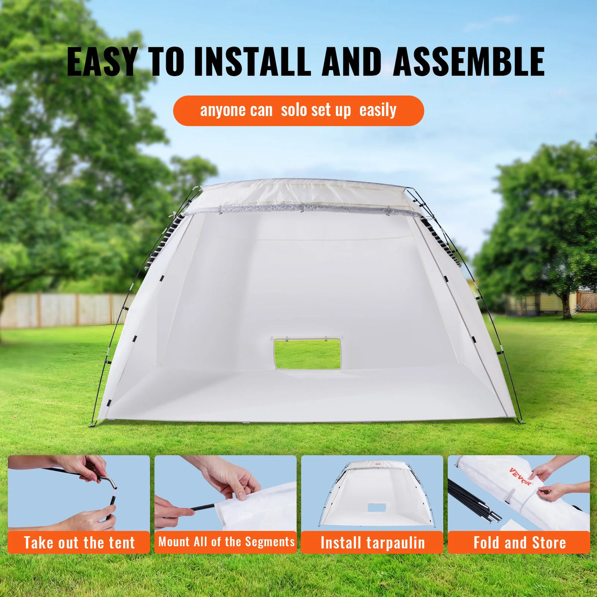 SucceBuy Portable Spray Paint Booth Shelter For DIY Projects